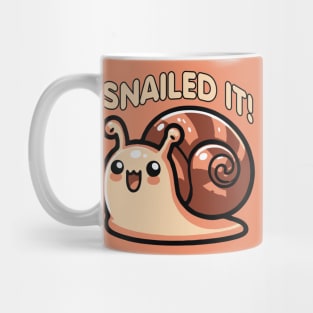 Snailed It Funny Snail Pun Mug